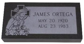 Individual granite memorial design example
